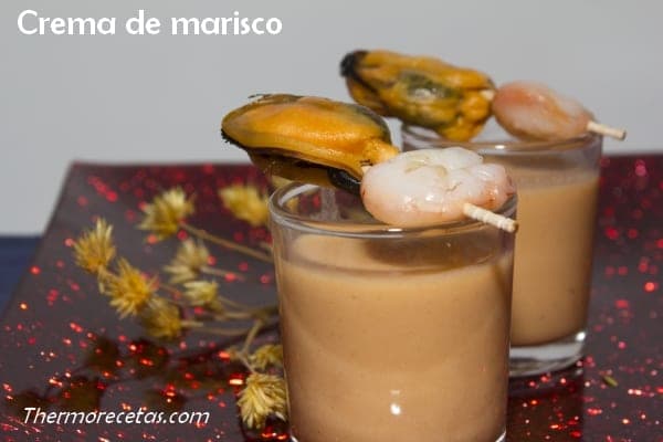 Crema de marisco navideña