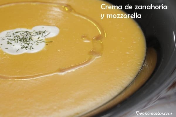 Crema de zanahoria y mozzarella