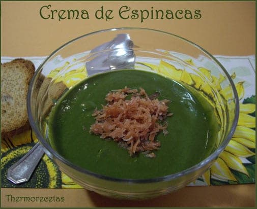 Crema de espinacas