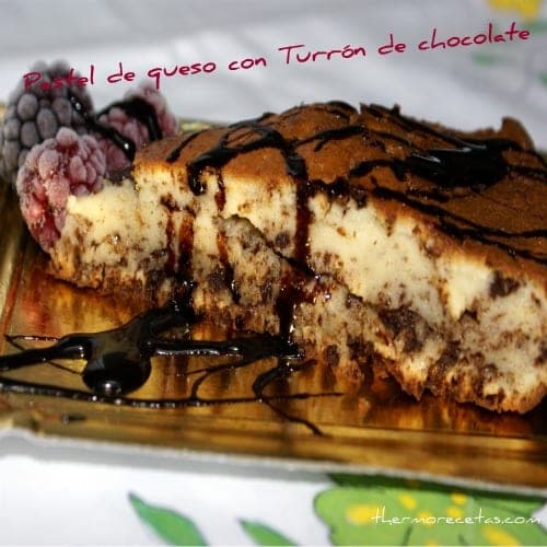 Tarta de Queso con Turrón de Chocolate
