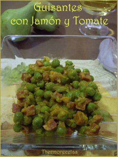 Guisantes con Jamón y Tomate