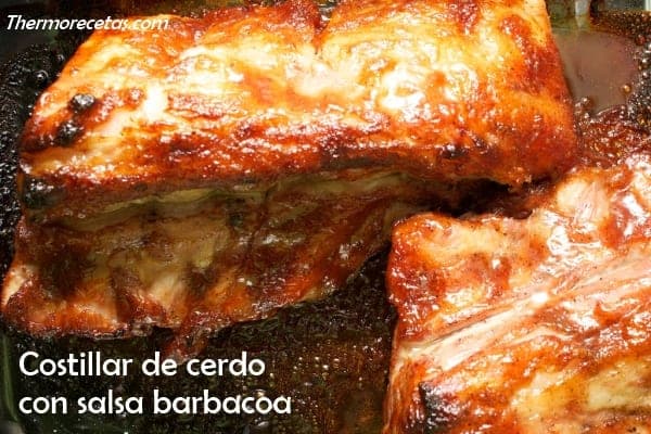 Costillar de cerdo con salsa barbacoa